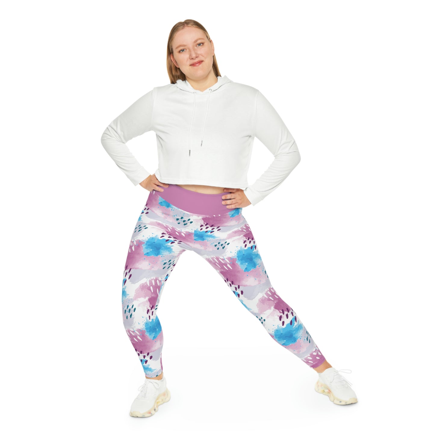 Tye Dye Plus Size Leggings One of a Kind Gift - Unique Workout Activewear tights for Mom fitness, Mothers Day, Girlfriend Christmas Gift