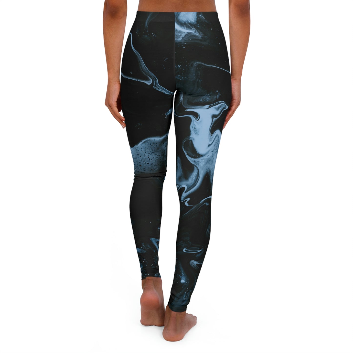 Abstract Ocean Marble Women Leggings, One of a Kind Workout Activewear for Wife Fitness, Best Friend, mom and me tights Christmas Gift