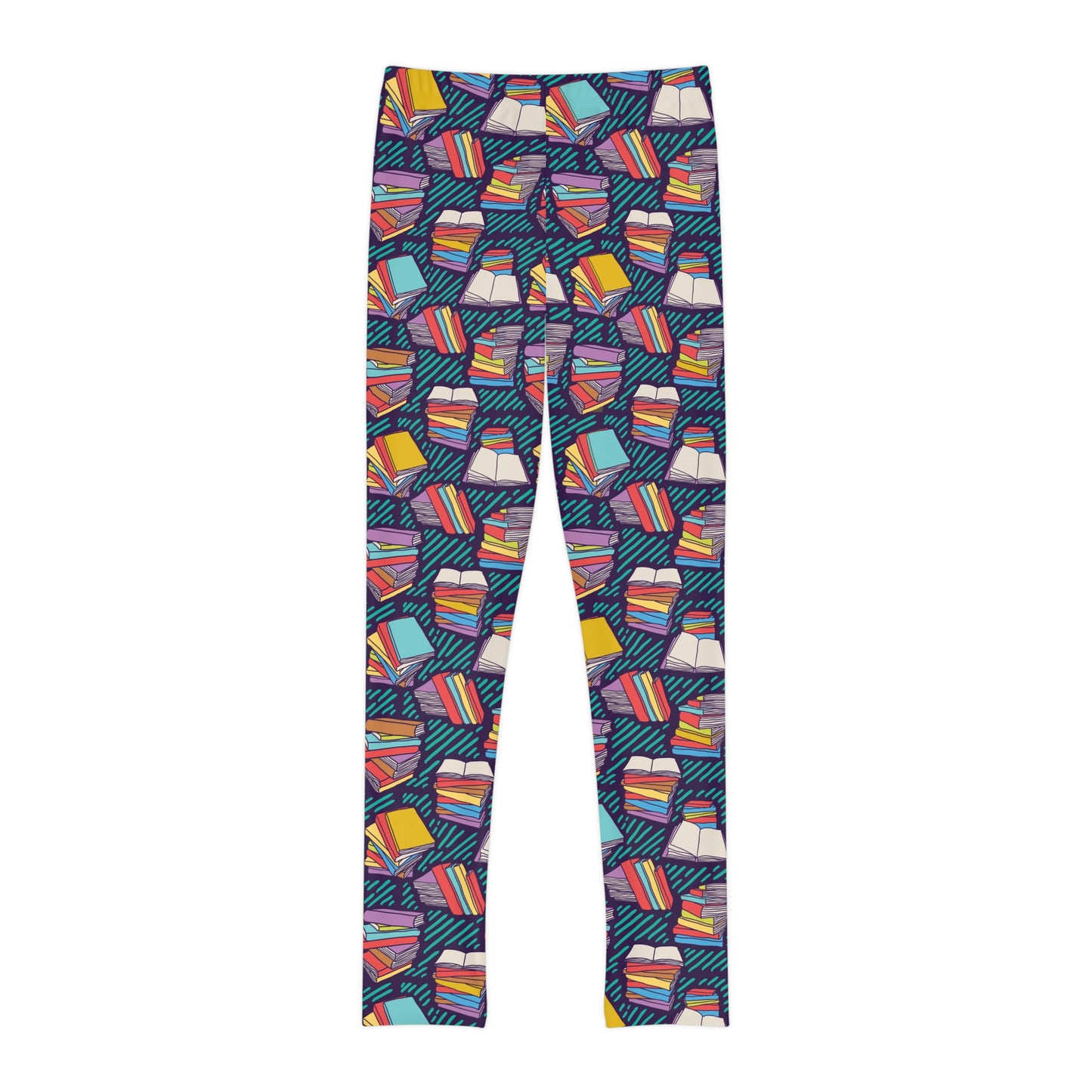 Book Lovers Youth Leggings, One of a Kind Gift - Unique Workout Activewear tights for kids Fitness , Daughter, Niece Christmas Gift