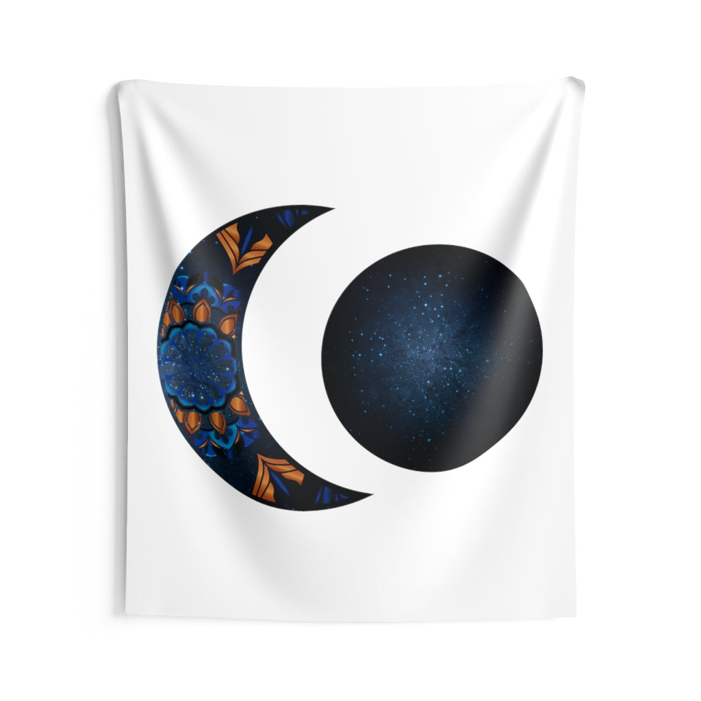 Moon Phase Tapestry Contemporary Home Decor . Galaxy Wall Hanging Art for Baby Nursery, Dorm room, Coastal Home . Housewarming Gift