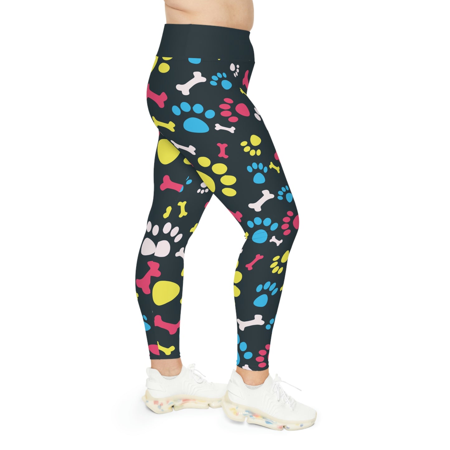 Dog Mom Plus Size Leggings One of a Kind Gift - Unique Workout Activewear tights for Mom fitness, Mothers Day, Girlfriend Christmas Gift