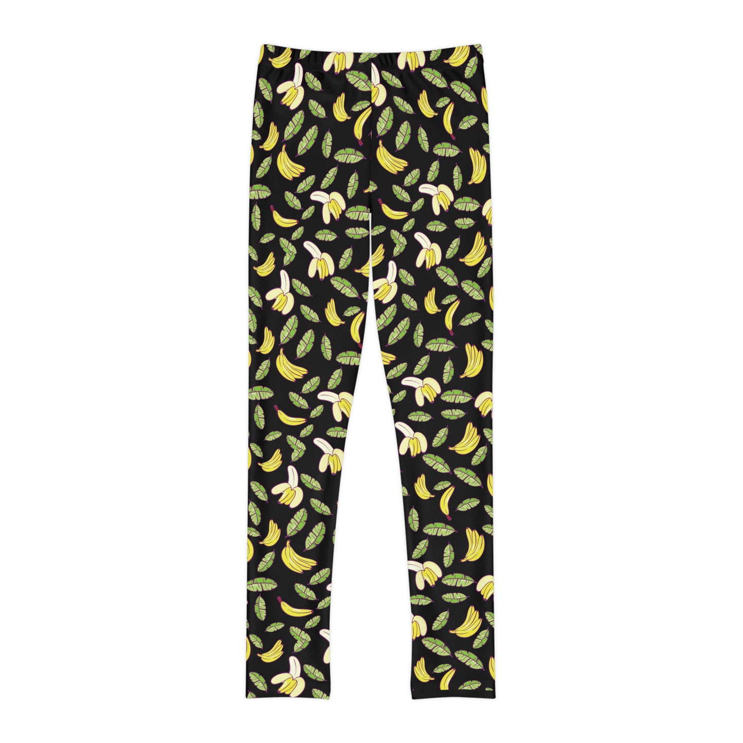 Bananas Print Youth Leggings, One of a Kind Gift - Unique Workout Activewear tights for kids Fitness , Daughter, Niece Christmas Gift