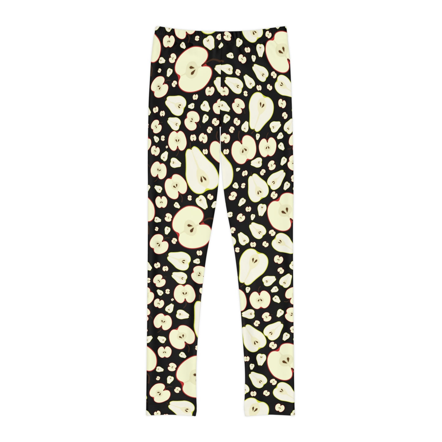 Apples Print Youth Leggings, One of a Kind Gift - Unique Workout Activewear tights for kids Fitness , Daughter, Niece Christmas Gift
