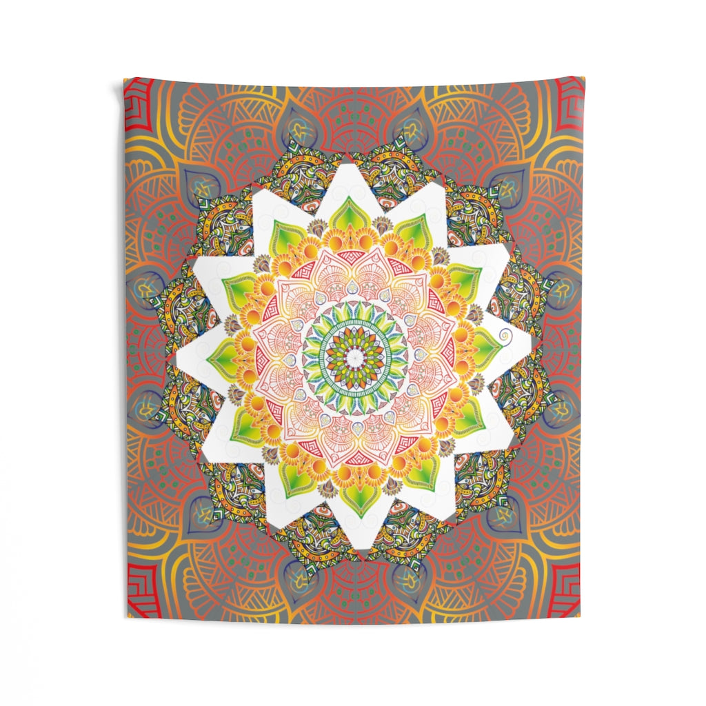 Mandala Tapestry for Contemporary Home Decor . Inspirational Wall Hanging Art for Baby Nursery, Dorm room, Coastal Home . Housewarming Gift