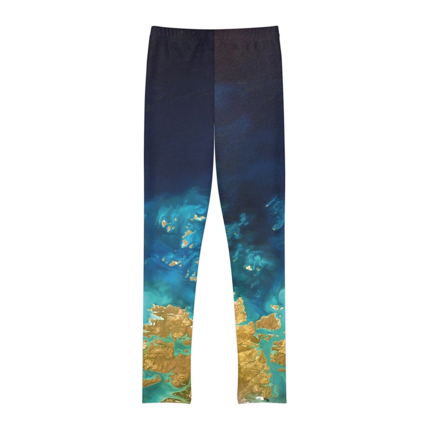 Planet Earth Youth Leggings, One of a Kind Gift - Unique Workout Activewear tights for kids fitness, Daughter, Niece Christmas Gift