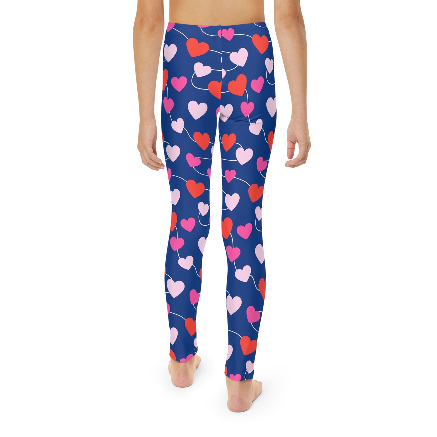 Valentine Youth Leggings, One of a Kind Gift - Unique Workout Activewear tights for kids fitness, Daughter, Niece Christmas Gifts