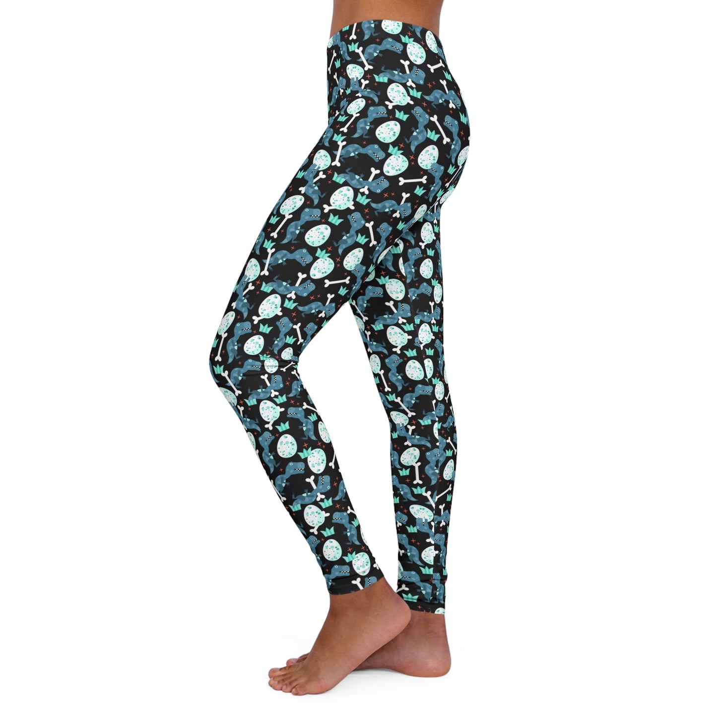Women Dinosaur Trex Jurassic Park Leggings, One of a Kind Gift - Unique Workout Activewear tights for Wife, Best Friend . Mothers Day or Christmas Gift
