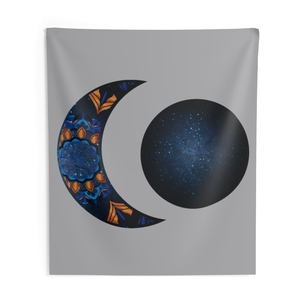 Moon Phase Tapestry Contemporary Home Decor . Galaxy Wall Hanging Art for Baby Nursery, Dorm room, Coastal Home . Housewarming Gift