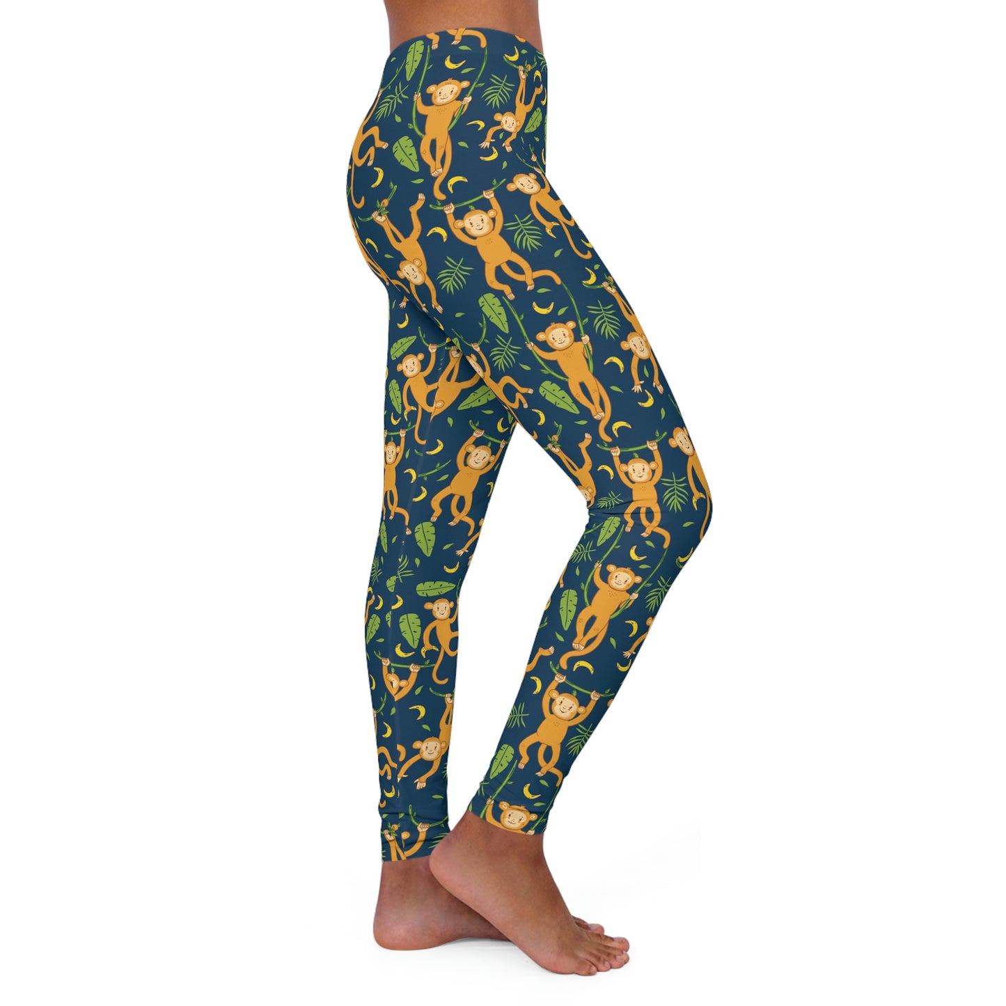 Monkey Safari Animal Kingdom Women Leggings . One of a Kind Workout Activewear tights for Mothers Day, Girlfriend, Gift for Her