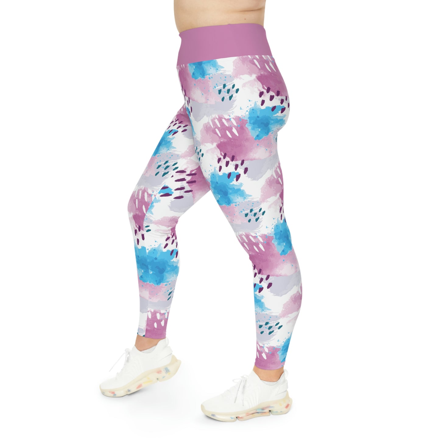 Tye Dye Plus Size Leggings One of a Kind Gift - Unique Workout Activewear tights for Mom fitness, Mothers Day, Girlfriend Christmas Gift