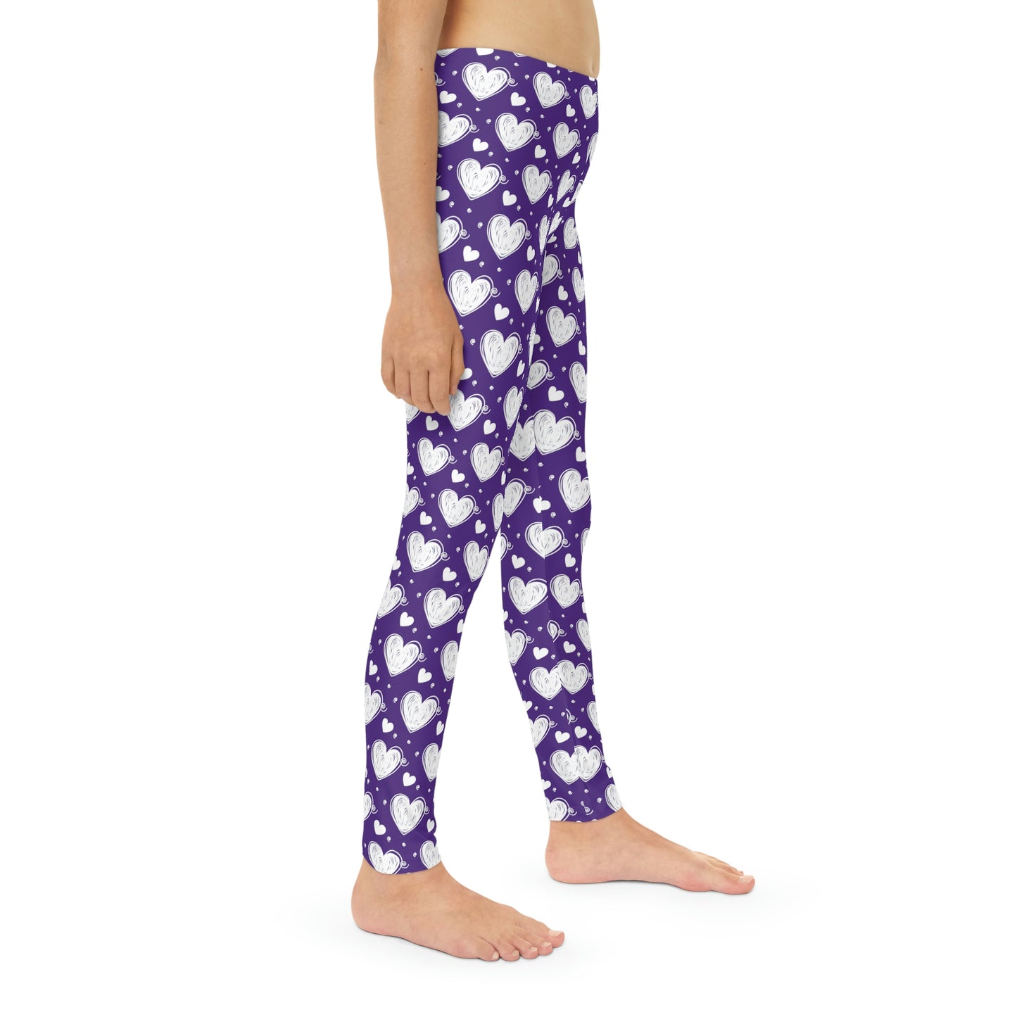 Valentine Cute Summer Youth Leggings, One of a Kind Gift - Workout Activewear tights for kids, Granddaughter, Niece Christmas Gift