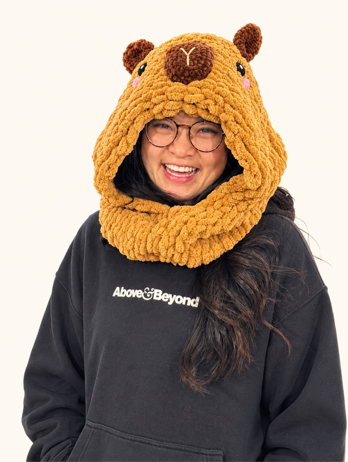 Preorder Capybara hat worn by a customer