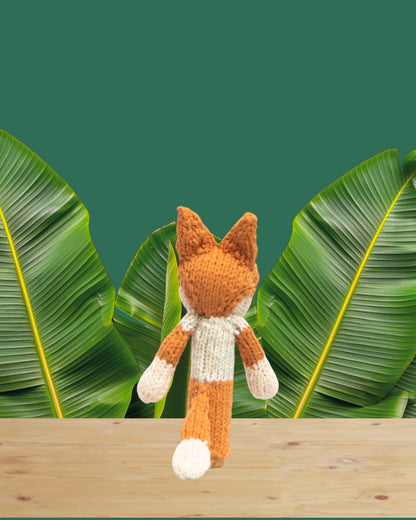 Fox crochet finger puppet Old MacDonald's Safari Animal - Kid Stocking Stuffer, Woodland Forest Friends, Nursery Rhyme Amigurumi Set