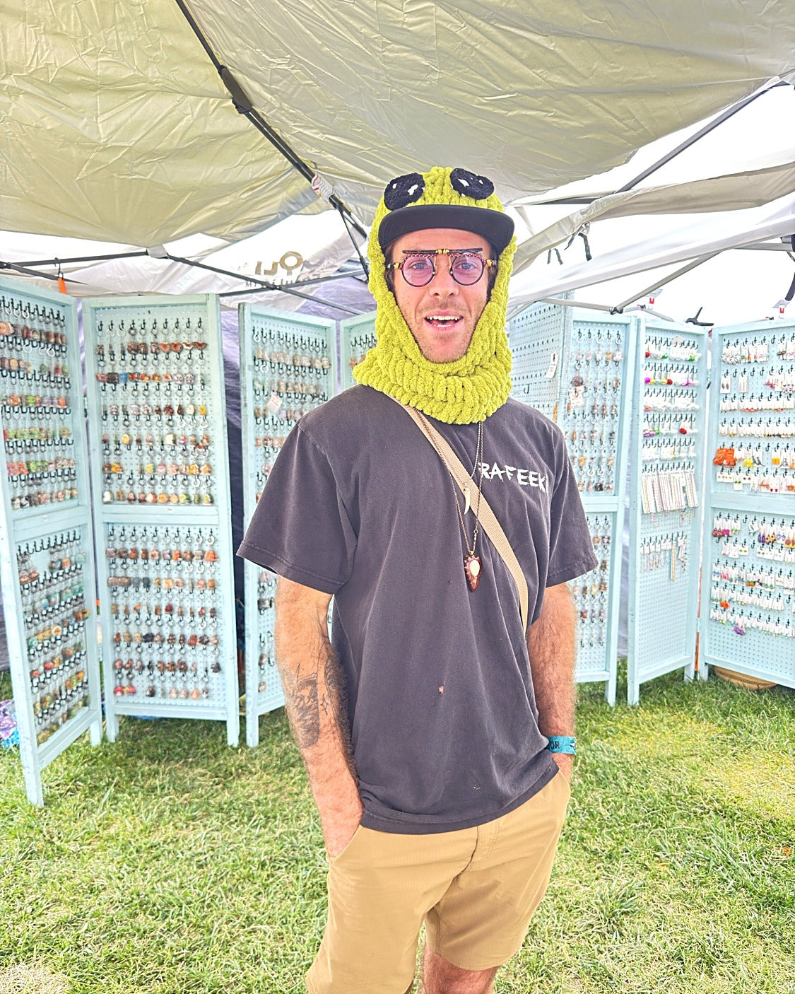 Balaclava Alien hat worn by a customer