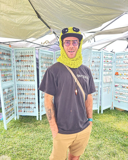 Balaclava Alien hat worn by a customer