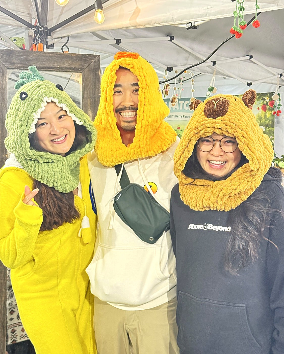 Preorder Capybara hat worn by a customer