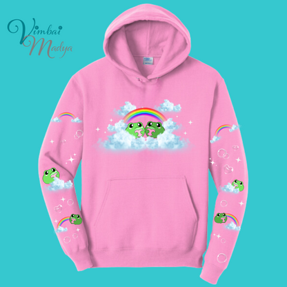 Unisex Kawaii Frog  Sweater Hoodie  : Perfect Mother's Day Gift & Fall Winter Essential  .  Trendy, Unisex Style for Your Best Friend's Wardrobe