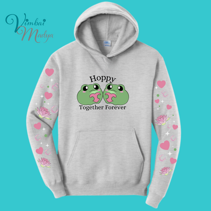 Frog Sweatshirt Unisex Clothing Kawaii Hoodie :  Best Friend Gift . Fall Winter Essential . Frog and Toad Couple . Mothers Day Gift for her