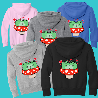 Youth Frog Mushroom Psychedelic  Kawaii Frog Sweater Hoodie :  frog and toad couples Gift & Fall Winter Essential  .  Style for Your Best Friend