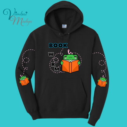 Unisex Kawaii Frog Sweater Hoodie : Perfect Mother's Day Gift & Fall Winter Essential  .  Trendy Bookworm Style for Your Best Friend