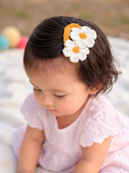Crochet Trim Snap Hair Clips, Hair barrettes for kids