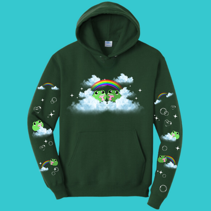 Unisex Kawaii Frog  Sweater Hoodie  : Perfect Mother's Day Gift & Fall Winter Essential  .  Trendy, Unisex Style for Your Best Friend's Wardrobe