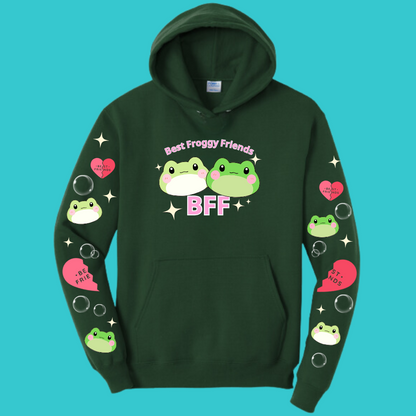 Kawaii Frog Sweater Hoodie  : Perfect Mother's Day Gift & Fall Winter Essential  .  Trendy, Unisex Style for Your Best Friend's Wardrobe