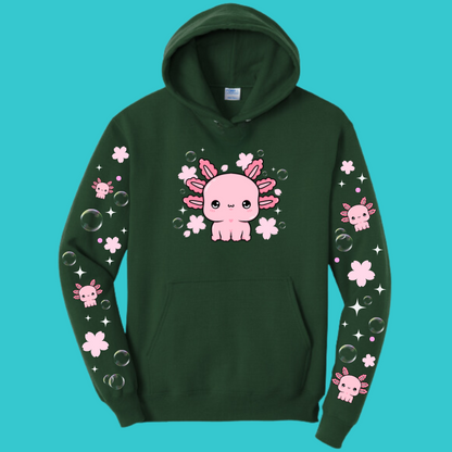 Axolotl Sweatshirt Unisex Clothing Kawaii Hoodie : Ocean, fish, beach  and Best Friend Gift . Fall Winter Essential . Gift for her