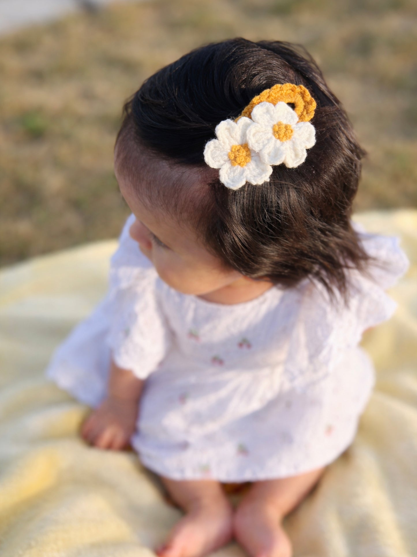 Crochet Trim Snap Hair Clips, Hair barrettes for kids