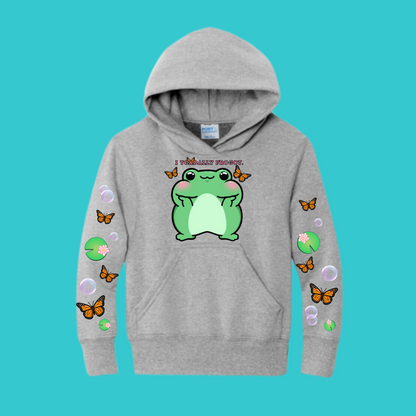 Youth Frog and Toad Sweatshirt Unisex Clothing Kawaii Hoodie : Frog Lover and Best Friend Gift . Fall Winter Essential. Mothers Day Gift for her