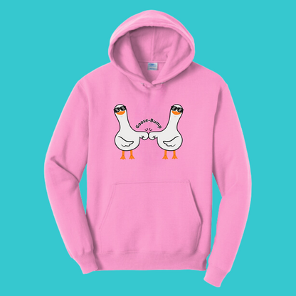 Unisex Clothing  Silly Goose Kawaii  Sweatshirt Hoodie :  Couples Gift .Best Friend Gift.  Fall Winter Essential