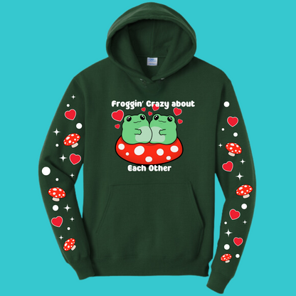Frog Mushroom Psychedelic  Kawaii Frog Sweater Hoodie : Perfect Mother's Day Gift & Fall Winter Essential  .  Trendy, Style for Your Best Friend