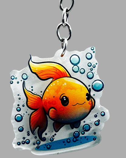 Gold Fish Acrylic key chain