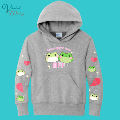 Kawaii Frog Sweater Hoodie  : Perfect Mother's Day Gift & Fall Winter Essential  .  Trendy, Unisex Style for Your Best Friend's Wardrobe