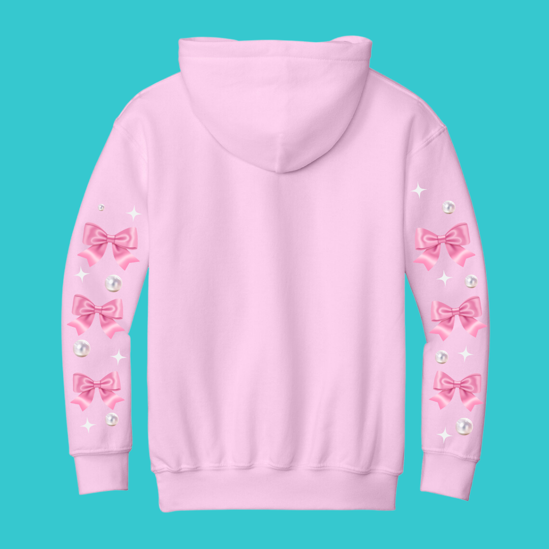 Youth Frog Sweatshirt Unisex Clothing Kawaii Hoodie : Frog and Toad and Bow Best Friend Gift . Fall Winter Essential. Mothers Day Gift for her