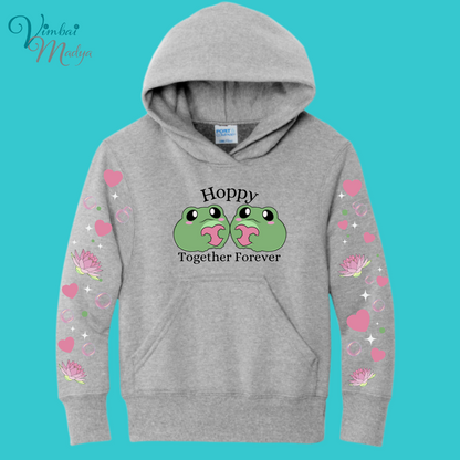 Youth Frog Sweatshirt Unisex Clothing Kawaii  Hoodie : Valentine Couples and Girlfriend Gift . Fall Winter Essential