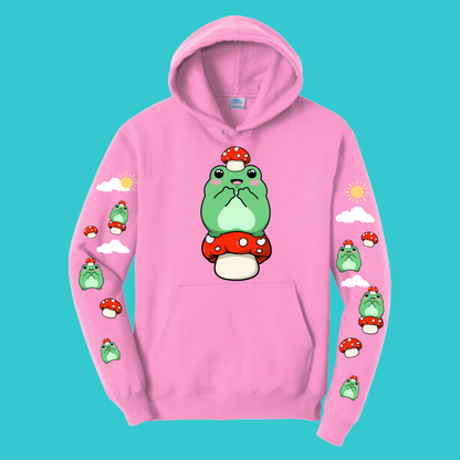 Unisex Kawaii Frog  Sweater Hoodie  : Perfect Mother's Day Gift & Fall Winter Essential  .  Trendy, Unisex Style for Your Best Friend's Wardrobe
