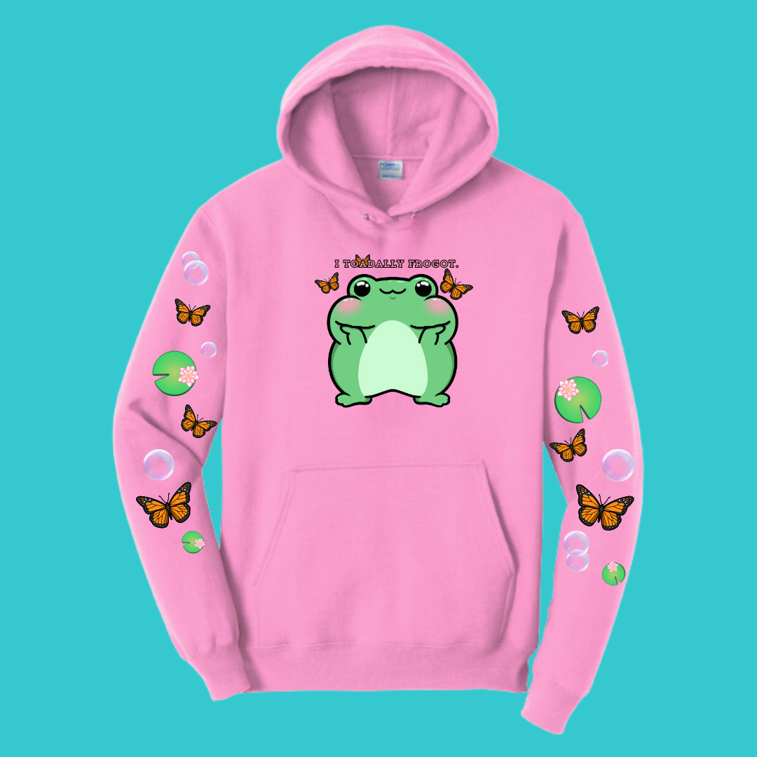 Youth Frog Sweatshirt Unisex Clothing Kawaii Hoodie : Frog and toad and Best Friend Gift . Fall Winter Essential. Mothers Day Gift for her