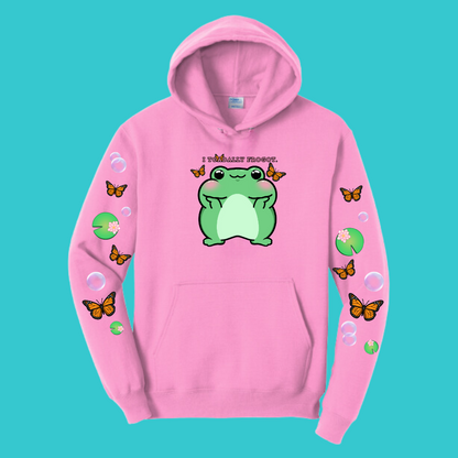 Youth Frog Sweatshirt Unisex Clothing Kawaii Hoodie : Frog and toad and Best Friend Gift . Fall Winter Essential. Mothers Day Gift for her