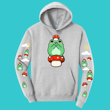 Unisex Kawaii Frog  Sweater Hoodie  : Perfect Mother's Day Gift & Fall Winter Essential  .  Trendy, Unisex Style for Your Best Friend's Wardrobe