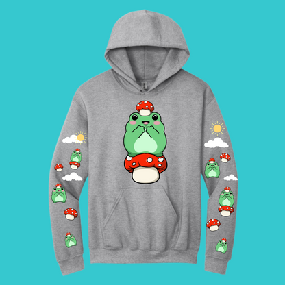 Unisex Kawaii Frog  Sweater Hoodie  : Perfect Mother's Day Gift & Fall Winter Essential  .  Trendy, Unisex Style for Your Best Friend's Wardrobe