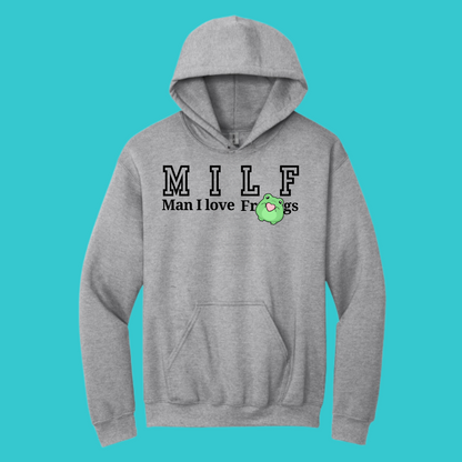 Man I love Frogs Unisex Kawaii Sweater Hoodie  : Perfect Mother's Day Gift & Fall Winter Essential  .  Trendy, Unisex Style for Your Best Friend's Wardrobe
