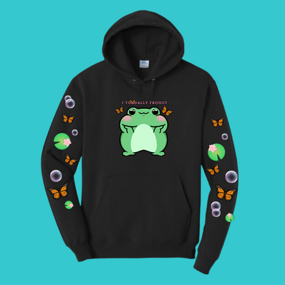 Youth Frog Sweatshirt Unisex Clothing Kawaii Hoodie : Frog and toad and Best Friend Gift . Fall Winter Essential. Mothers Day Gift for her