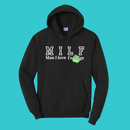 Man I love Frogs Unisex Kawaii Sweater Hoodie  : Perfect Mother's Day Gift & Fall Winter Essential  .  Trendy, Unisex Style for Your Best Friend's Wardrobe
