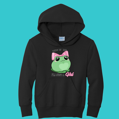 Youth Frog Sweatshirt Unisex Clothing Kawaii Hoodie : Frog and Toad and Bow Best Friend Gift . Fall Winter Essential. Mothers Day Gift for her