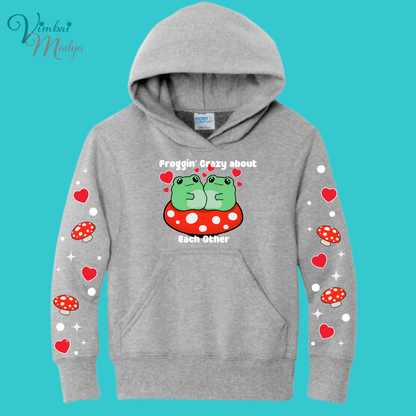 Youth Frog Mushroom Psychedelic  Kawaii Frog Sweater Hoodie :  frog and toad couples Gift & Fall Winter Essential  .  Style for Your Best Friend