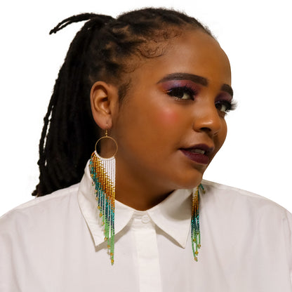 Mystery Handcrafted Beaded Fringe Earrings