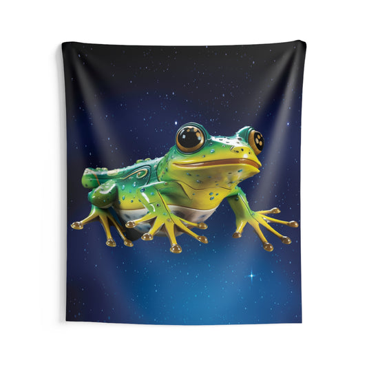 Frog Tapestry for Contemporary Home Decor . Inspirational Wall Hanging Art for Baby Nursery, Dorm room, Coastal Home . Housewarming Gift