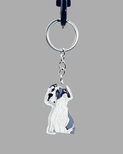 Dog  Acrylic Keychain Cute kawaii memorial ornament, pet portrait charm gift  backpack photo fob, dad car décor, dog mom gift