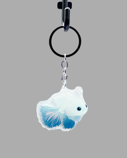 Beta Fish Acrylic sealife keychain